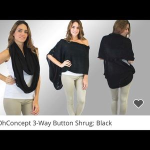 Black 3 way top/scarf